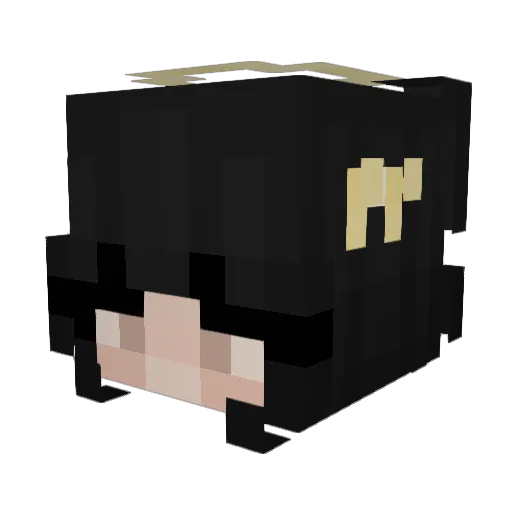 venqti Minecraft avatar head, 3D render