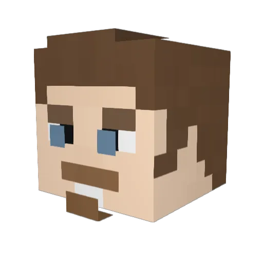 vensay_ Minecraft avatar head, 3D render