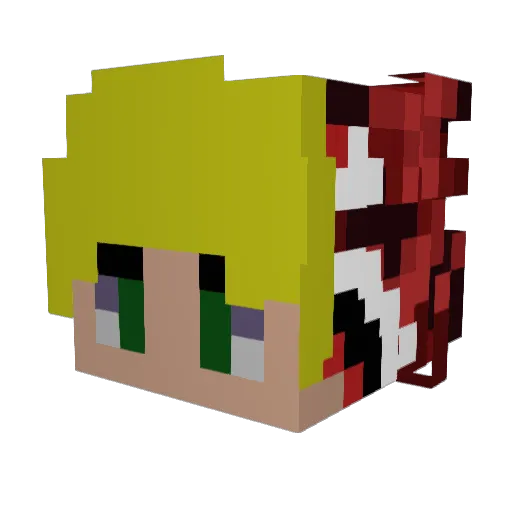 venseneta Minecraft avatar head, 3D render