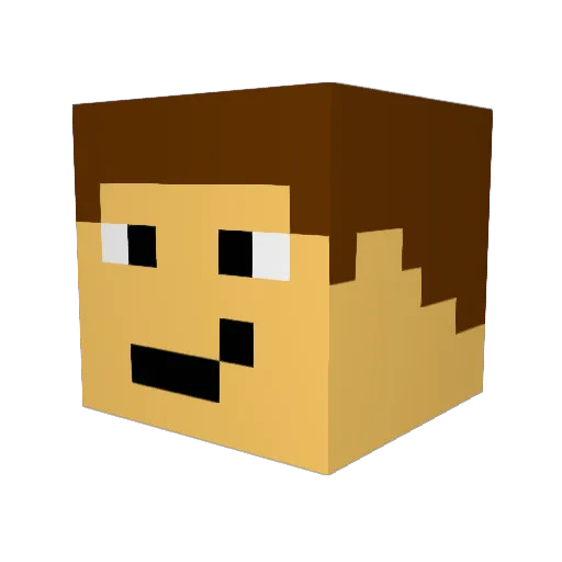 venters08 Minecraft avatar head, 3D render