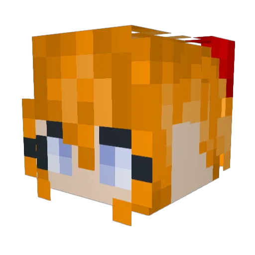 ventriola Minecraft avatar head, 3D render