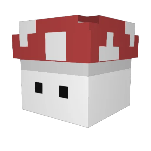 ventup Minecraft avatar head, 3D render