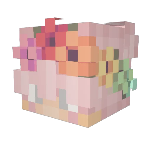 venusm00n Minecraft avatar head, 3D render