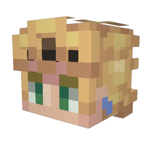 venusnyamao Minecraft avatar head, 3D render