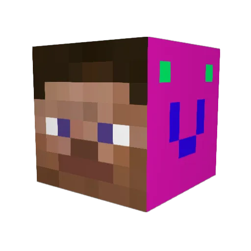 venzhi Minecraft avatar head, 3D render