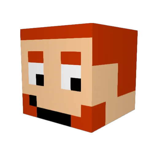 veol321 Minecraft avatar head, 3D render