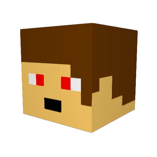 veonblack Minecraft avatar head, 3D render