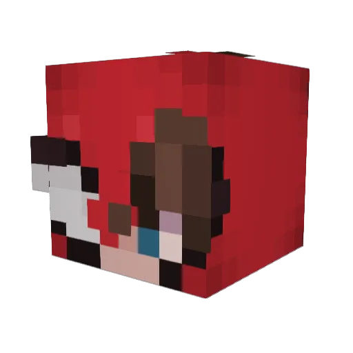 veoooo Minecraft avatar head, 3D render