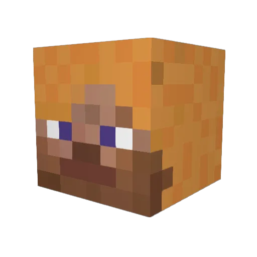 vepexOG Minecraft avatar head, 3D render