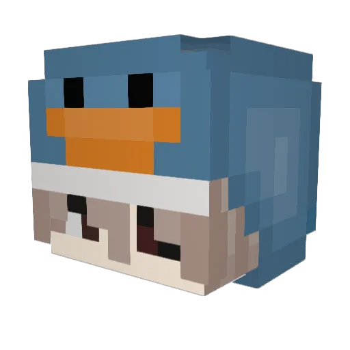 vepexYT Minecraft avatar head, 3D render