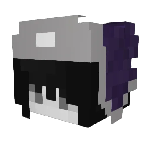 vepqx Minecraft avatar head, 3D render