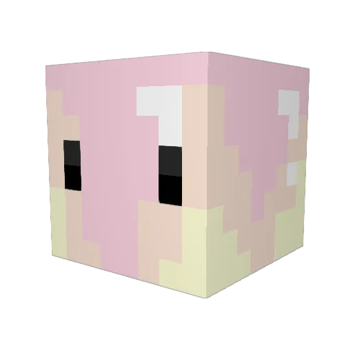 vepveps Minecraft avatar head, 3D render