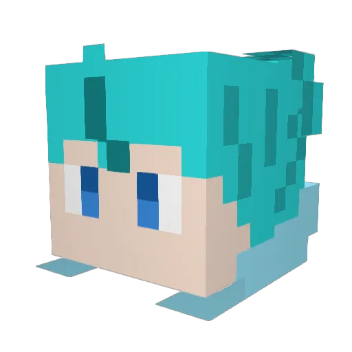 vera900 Minecraft avatar head, 3D render