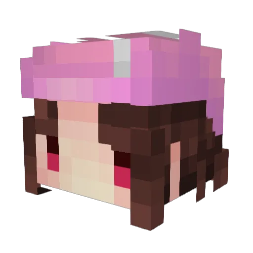 veraledaine Minecraft avatar head, 3D render