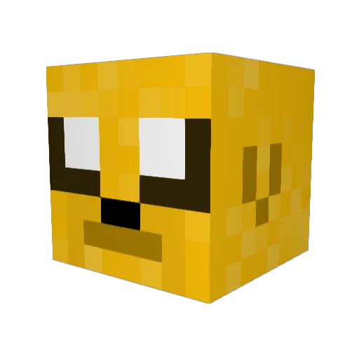 verauwu Minecraft avatar head, 3D render