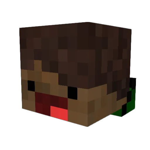 verchlaebt Minecraft avatar head, 3D render