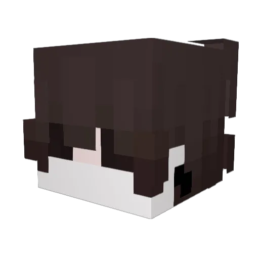 verclin Minecraft avatar head, 3D render