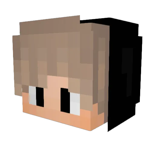 verdreht Minecraft avatar head, 3D render