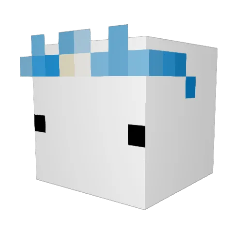 verhys Minecraft avatar head, 3D render