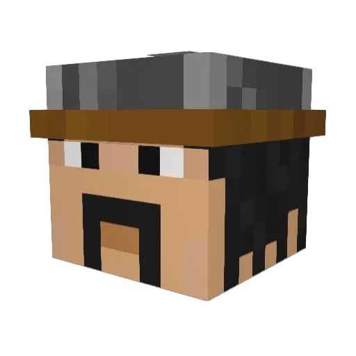 veri0na Minecraft avatar head, 3D render