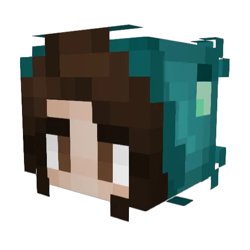 veri_voo Minecraft avatar head, 3D render