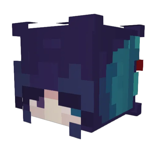 veriivia Minecraft avatar head, 3D render