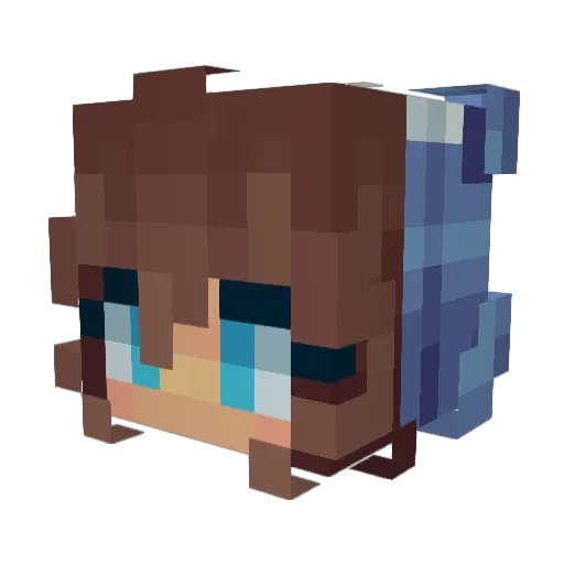 verity__moon Minecraft avatar head, 3D render