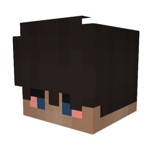 verkifft Minecraft avatar head, 3D render