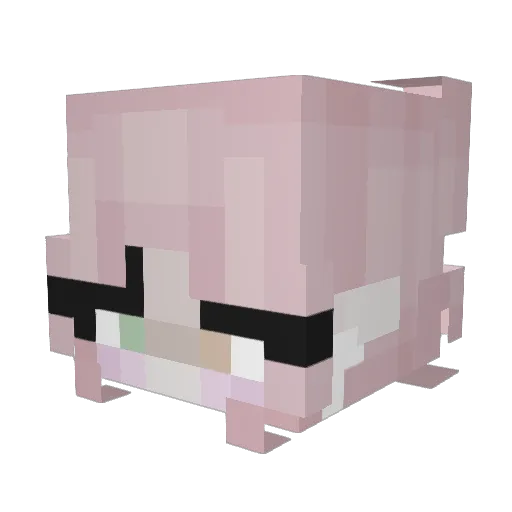 verkyy Minecraft avatar head, 3D render