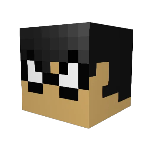 verme1912 Minecraft avatar head, 3D render