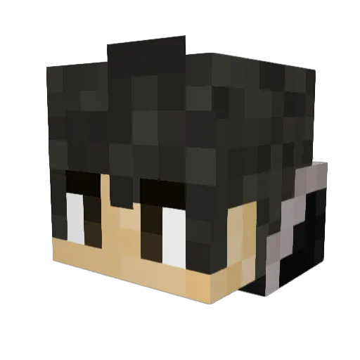 vermenHeRo Minecraft avatar head, 3D render