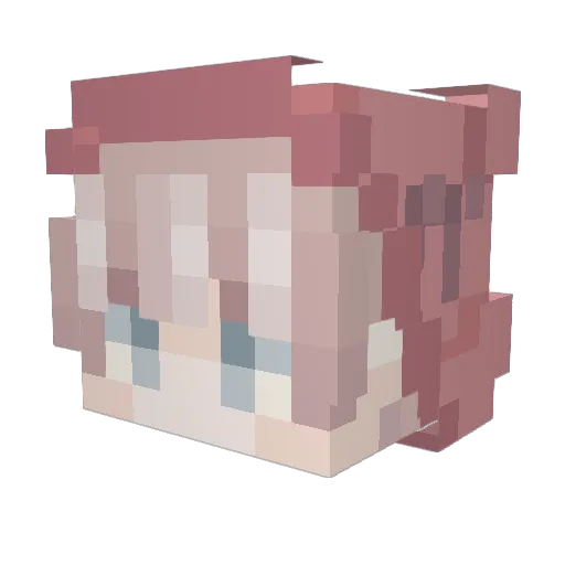 vermerin Minecraft avatar head, 3D render