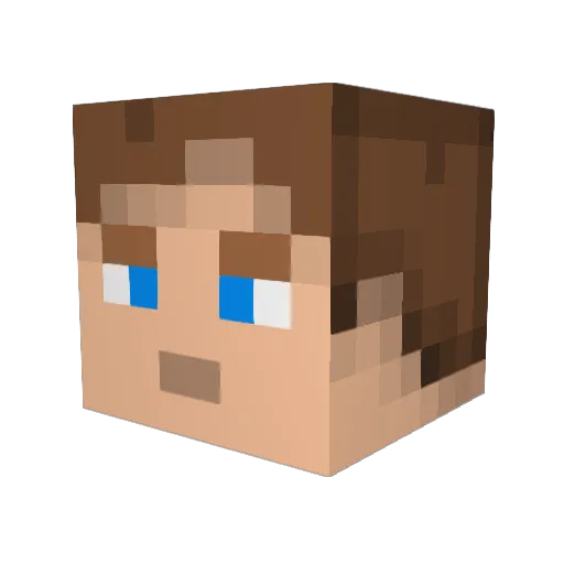 vermotr Minecraft avatar head, 3D render