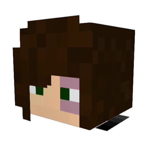 vernbluecheese Minecraft avatar head, 3D render