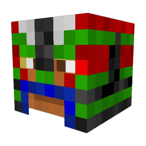 verni95 Minecraft avatar head, 3D render