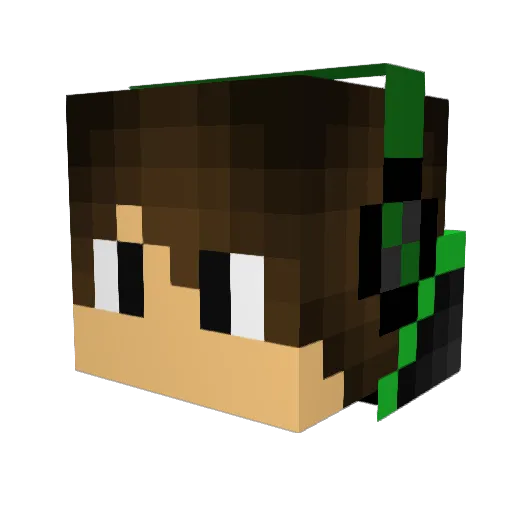 verniker Minecraft avatar head, 3D render