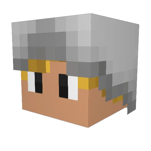 vernixe Minecraft avatar head, 3D render