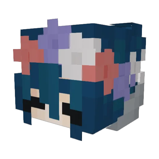 verowol Minecraft avatar head, 3D render