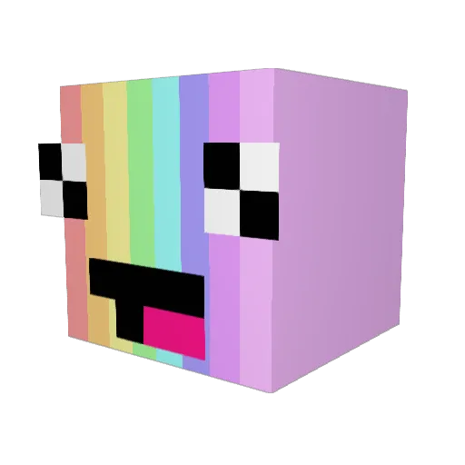 verpan Minecraft avatar head, 3D render