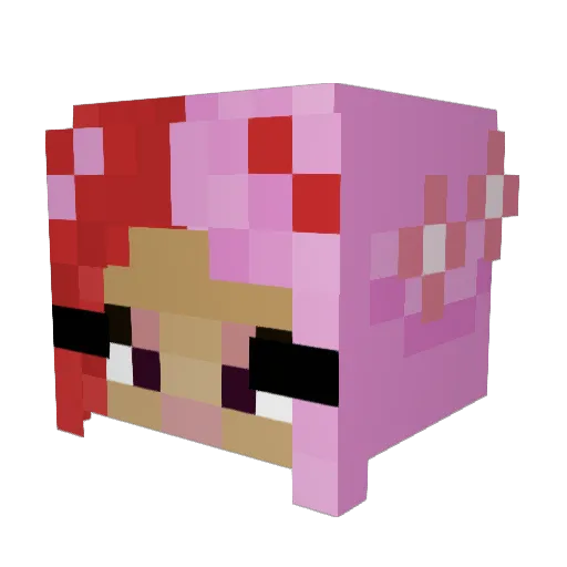 versace11 Minecraft avatar head, 3D render
