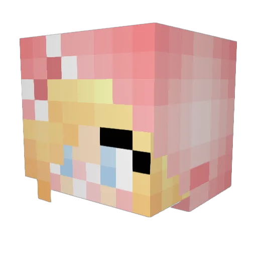 versace Minecraft avatar head, 3D render