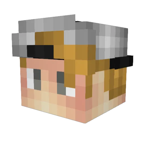 verschaetzt Minecraft avatar head, 3D render