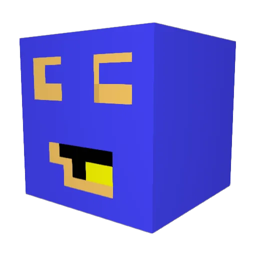 versetti_ Minecraft avatar head, 3D render