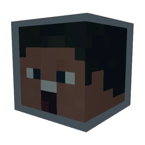 verslc Minecraft avatar head, 3D render