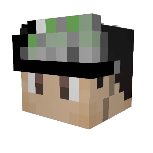 vertab6r Minecraft avatar head, 3D render