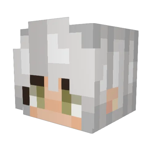 vertaz_ Minecraft avatar head, 3D render