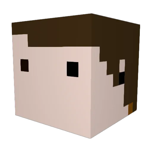 vertebrv Minecraft avatar head, 3D render