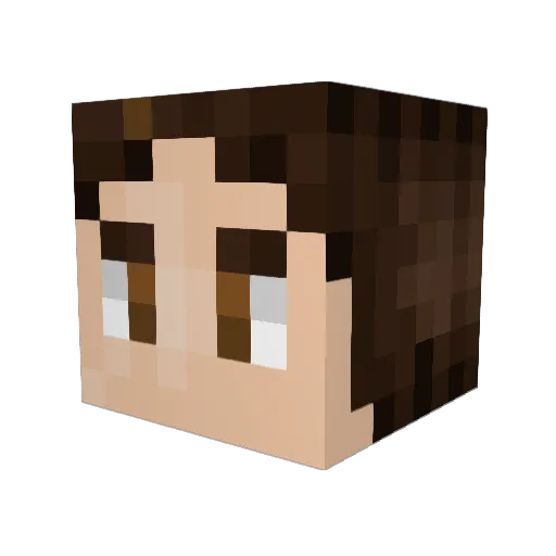vertyard Minecraft avatar head, 3D render