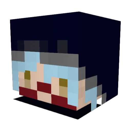 veruno Minecraft avatar head, 3D render