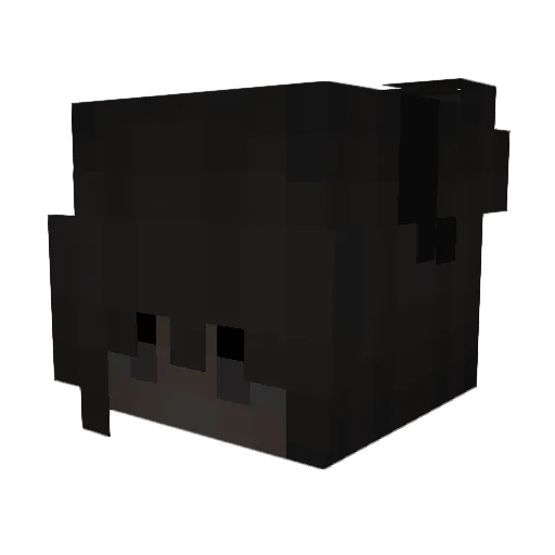 verweinte Minecraft avatar head, 3D render